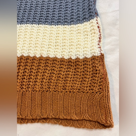 Hem & Thread Striped Multicolor Women's Fall Autumn Cozy Sweater Size Large - Picture 14 of 16